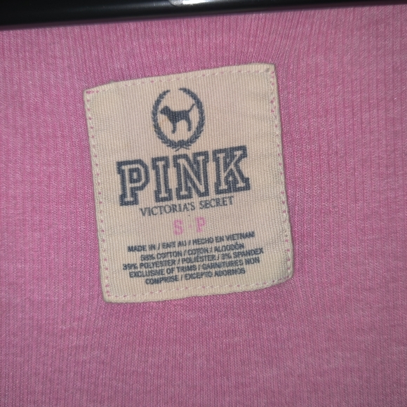 Pink Victoria Secret Kiss Me I'm One in a Million tank top racer back small - Picture 3 of 6